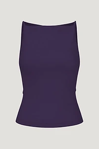 Camisole sculptante à col bateau et bretelles