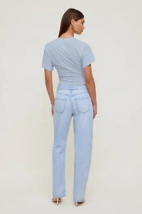 Mika Mid Rise Relaxed Straight Leg Jeans