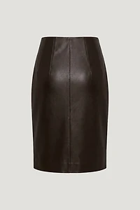 Faux Leather Midi Skirt