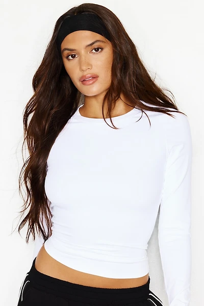 Sleek Crewneck Longsleeve Top