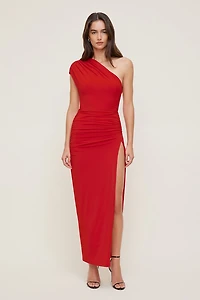 Robe maxi sculptante à fente