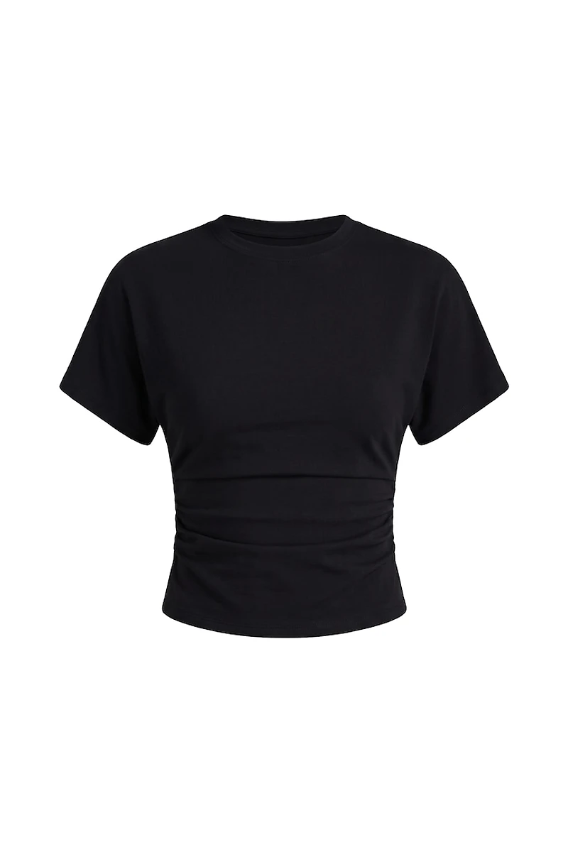 T-shirt à taille cintrée et manches chauve-souris