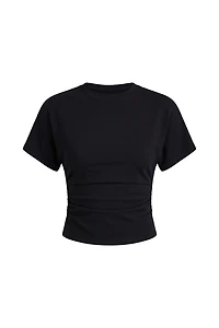 T-shirt à taille cintrée et manches chauve-souris