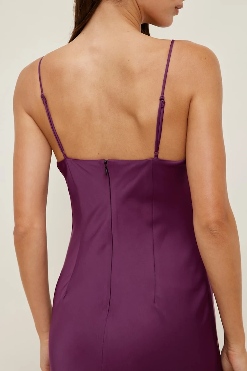 Bustier Satin Maxi Dress