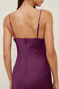 Bustier Satin Maxi Dress