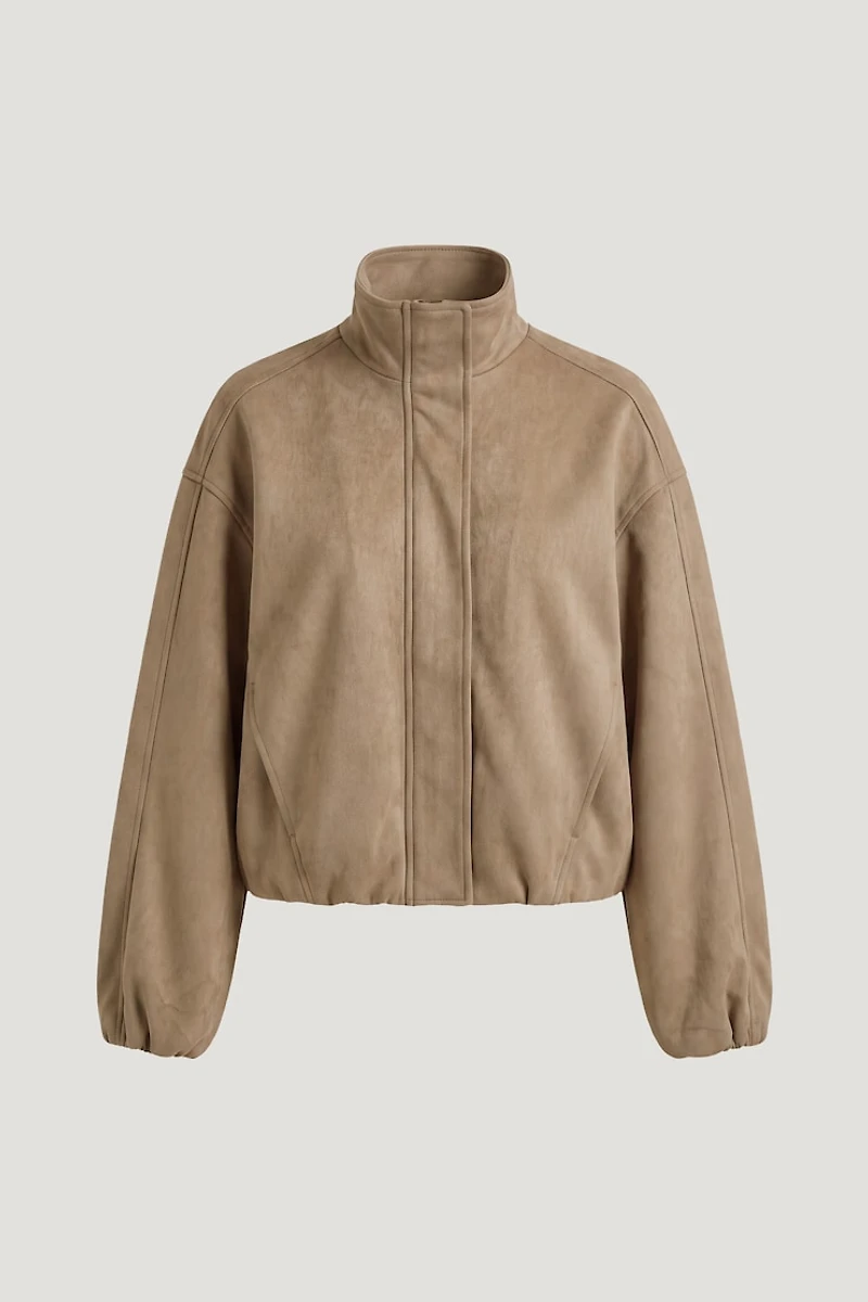 Brynn Faux Suede Bomber Jacket