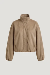 Brynn Faux Suede Bomber Jacket