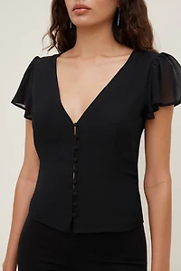 Flutter Sleeve Blouse