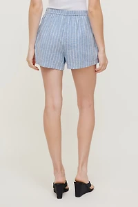 Short en lin à enfiler