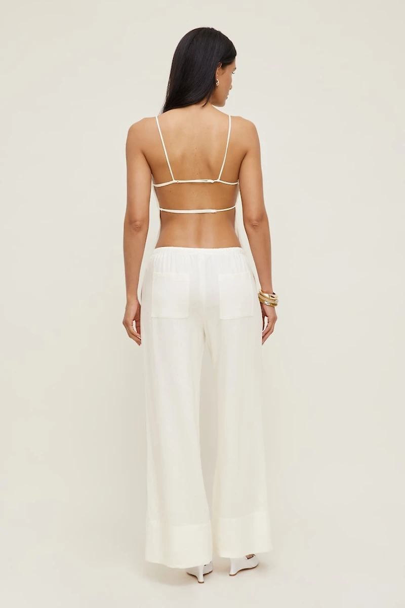 Haut style tablier en lin
