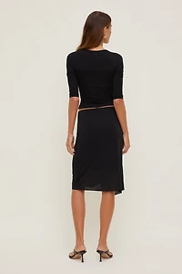 Morgan Plunge 3/4 Sleeve Top