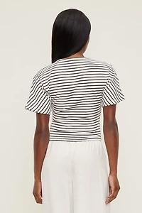 Andrea Striped Cotton T Shirt
