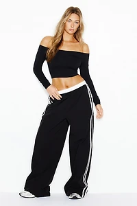 Sleek Off Shoulder Long Sleeve Top