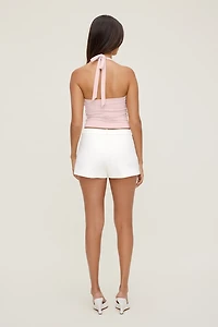 Fitted Mid Rise Shorts