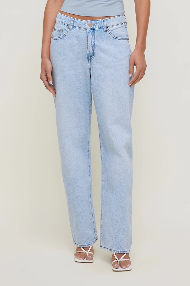 Mika Mid Rise Relaxed Straight Leg Jeans