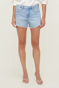 Short en denim décontracté à taille mi-haute James