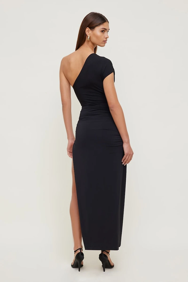 Robe maxi sculptante à fente