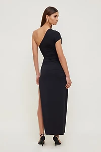 Robe maxi sculptante à fente