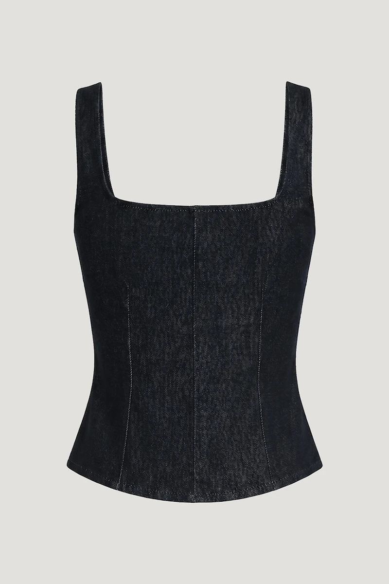 Denim Bustier Top