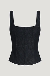 Denim Bustier Top