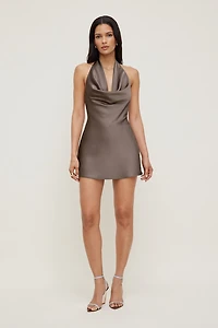 Camila Satin Romper Mini Dress