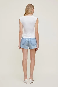 Draped Scoop Neck Top