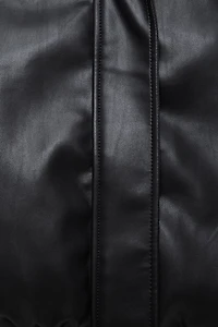 Brynn Faux Leather Bomber Jacket