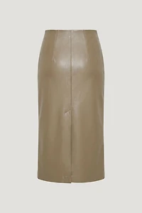 Shiloh Faux Leather Midi Skirt