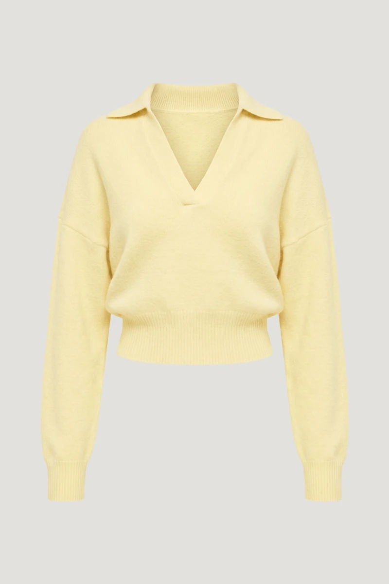 Audrey Cinched Polo Sweater
