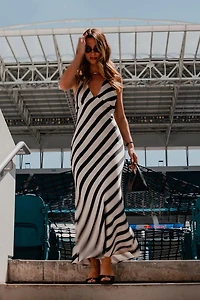 Robe maxi en satin Livia