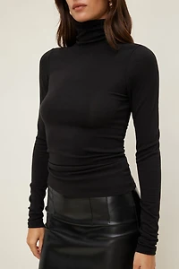 Fitted Turtleneck Top