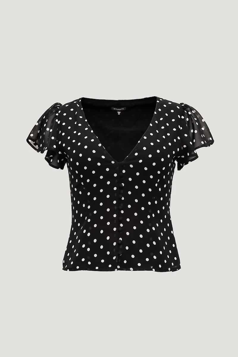 Flutter Sleeve Blouse
