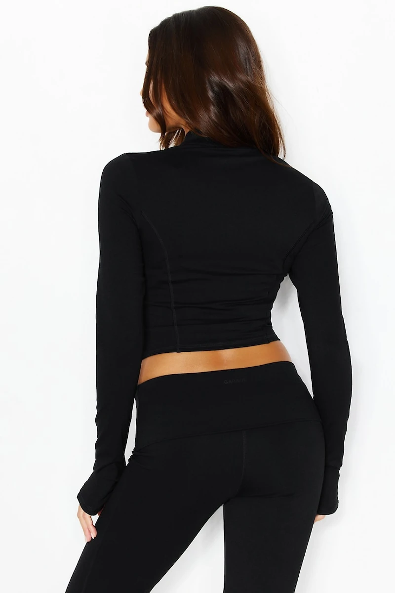 Active Shirttail Zip Top