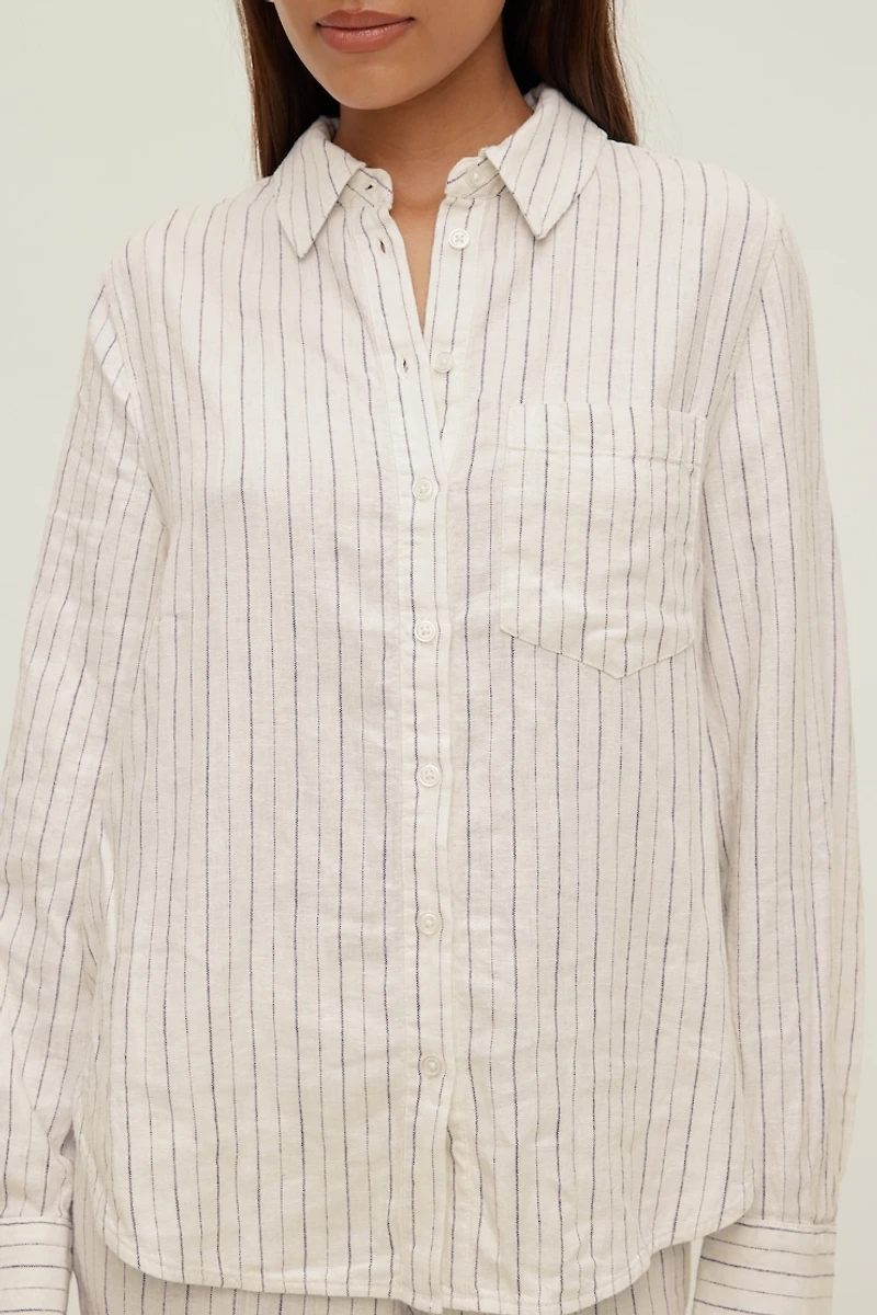 Chemise en lin surdimensionnée Isla