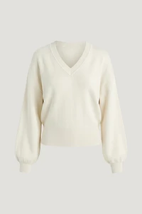 Cinched V Neck Sweater