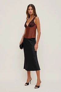 Satin Lace Cami Top