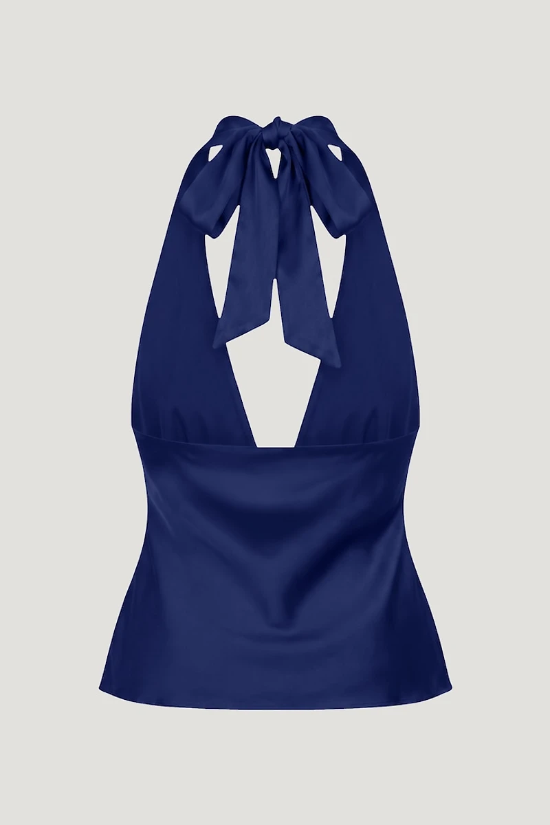 Vea Satin Halter Top