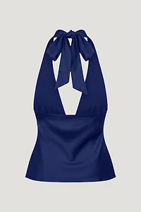 Vea Satin Halter Top