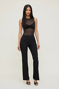 Justaucorps en maille diaphane