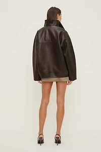 Cocoon Faux Leather Jacket