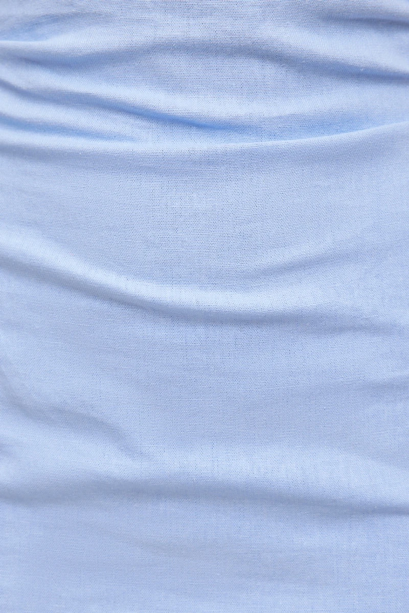 Linen Off Shoulder Mini Dress