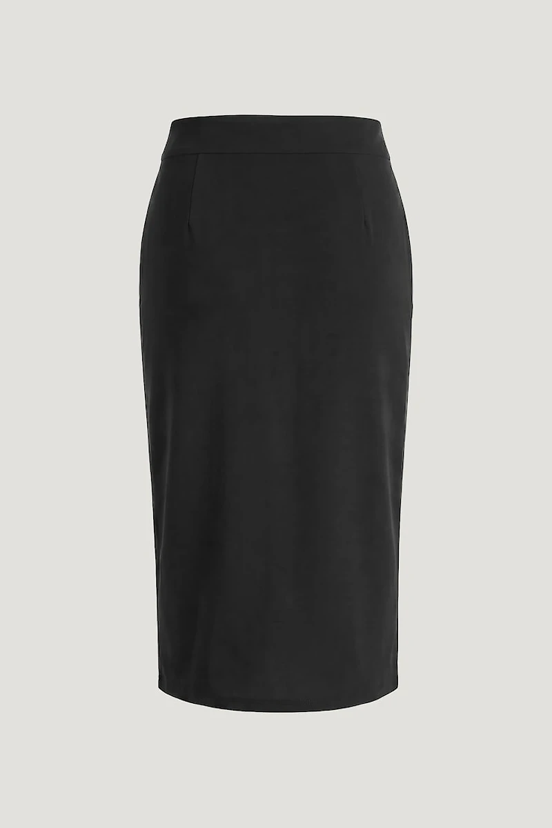 Crepe Midi Skirt