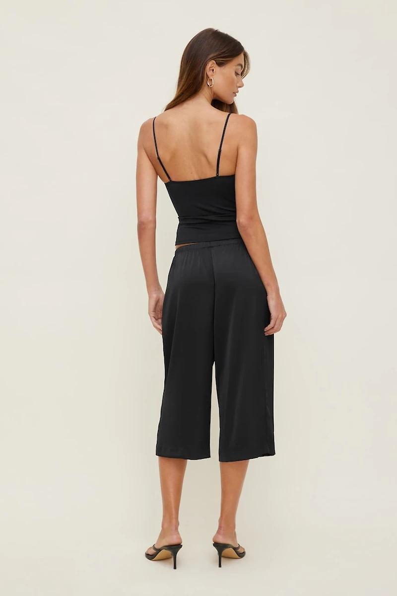 Leo Satin Capri Pants