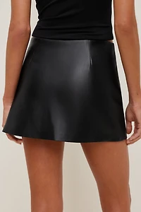 Stacie Faux Leather Mini Skort