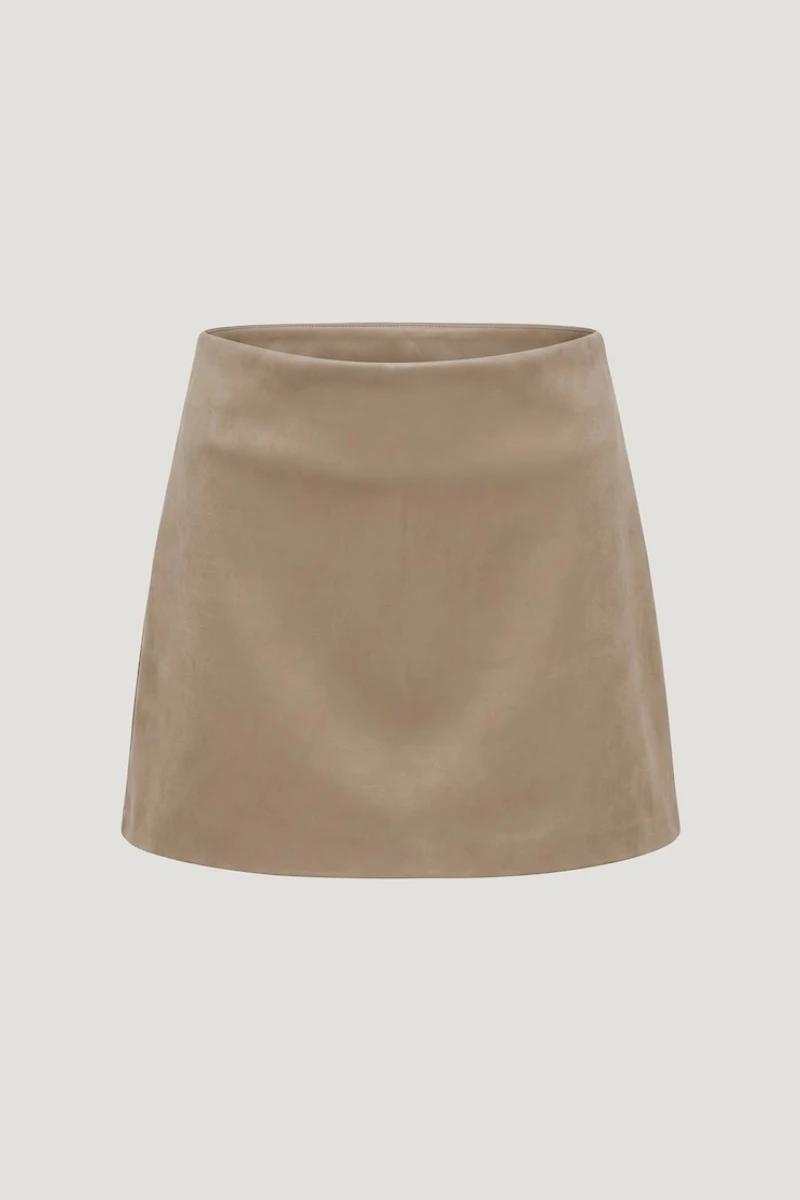 Stacie Faux Suede Mini Skort