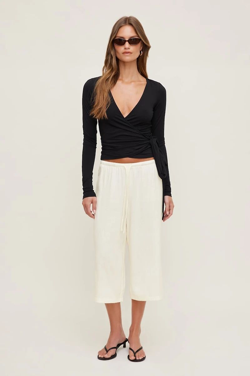Wrap Long Sleeve Top
