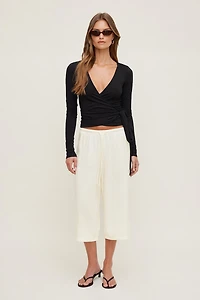 Wrap Long Sleeve Top