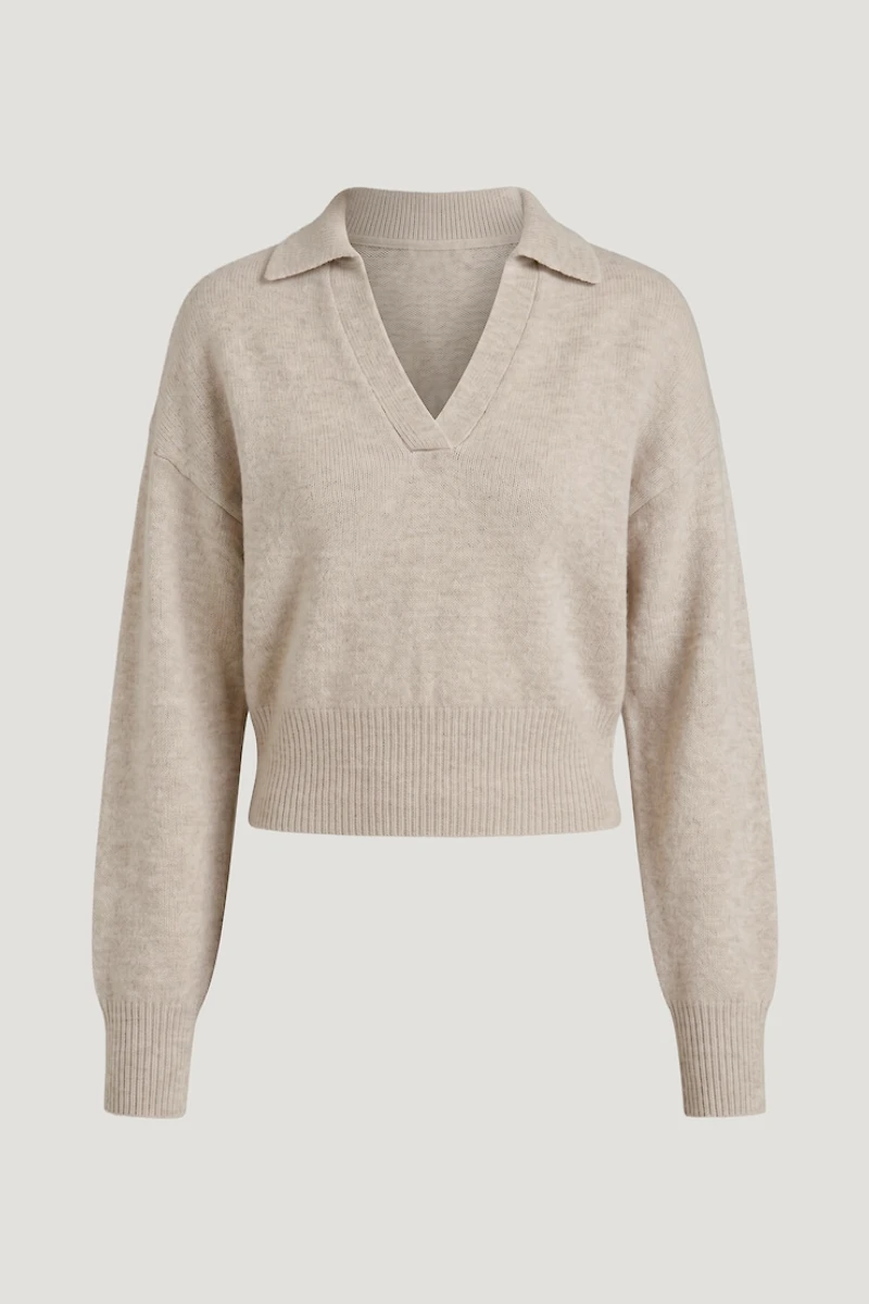 Audrey Cinched Polo Sweater