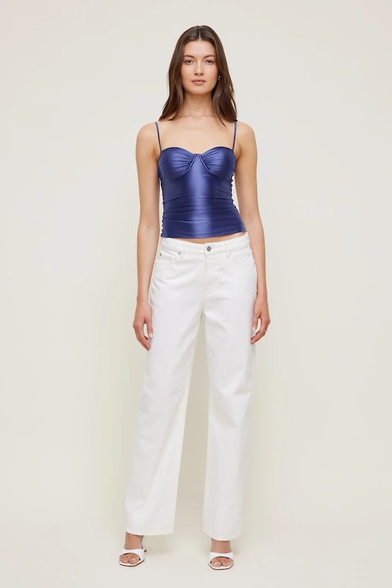 Monet Stretch Satin Top
