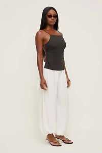 Haut style tablier en lin
